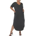 thumbnail image 1 of White Mark Short Sleeve Maxi Dress, Women's Plus, 1 of 6