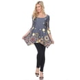thumbnail image 1 of White Mark Womens Abstract Paisley Tunic Blouse, Multicoloured, Small, 1 of 1