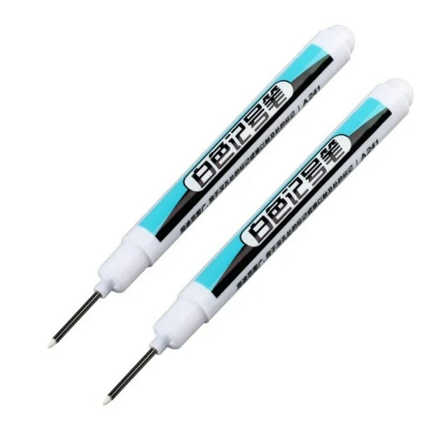 White Marker Pen Alcohol Paint Oily Waterproof Tire Painting Graffiti Pens Permanent Gel Pen for Fabric Wood Leather Marker 2pcs-0.7mm