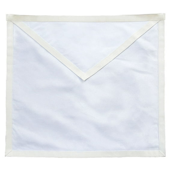 White Masonic Candidate Entered Apprentice Apron. Freemason Regalia and Apparel