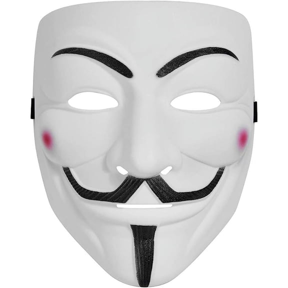 White Masquerade Mask Scary Costume Mask for Men and Women Great for Parties