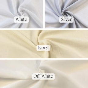 Off White Matte Chiffon Fabric by the Yard, 58/60" Wide Soft Sheer Polyester Material for Dresses, Bridal Gowns, Robes, Sewing & Home Décor – Valentina Textile Inc