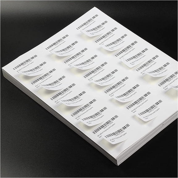 White Matte Mailing Labels 1x2-5/8 Inch 30 per Sheet, Blank Stickers for Shipping Packages, Laser Inkjet Printer Friendly, 2000 Sheets 60000 Labels