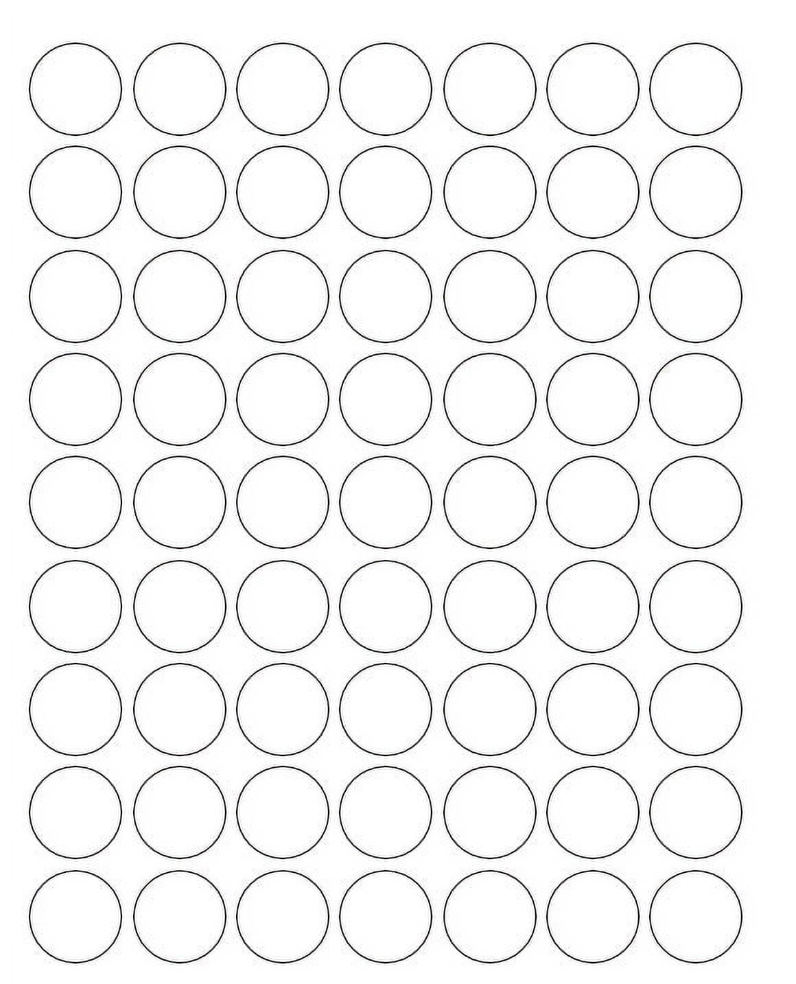 White matte stickers printing labels removable round 1 inch (25mm ...