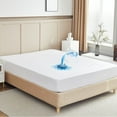 White Mattress Protector Waterproof Bed Cover Queen Size Mattress Pad
