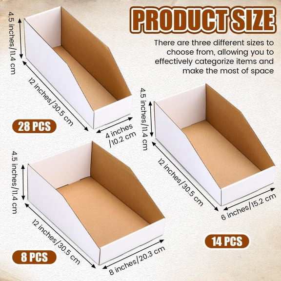 White Medium 50 Pack Corrugated Cardboard Storage Boxes Multi-Use Organizer