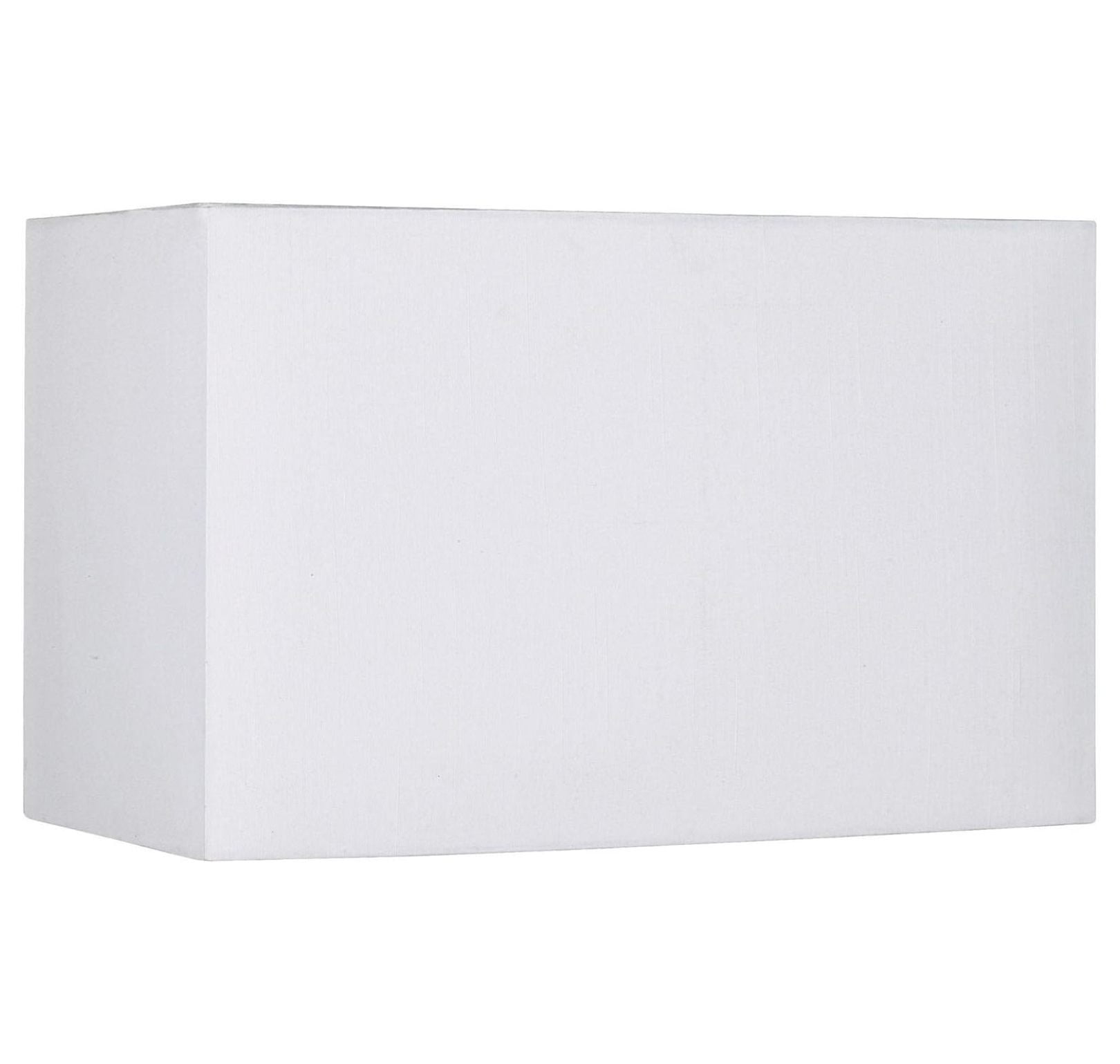 White Linen Rectangular Contemporary Pendant Lamp Shade