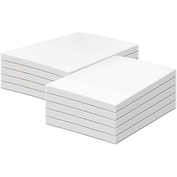 White Memo Pads, 50 Sheets Per Pad, 10 Pads Per Pack With A Chipboard On the Back (8 1/2 x 14)