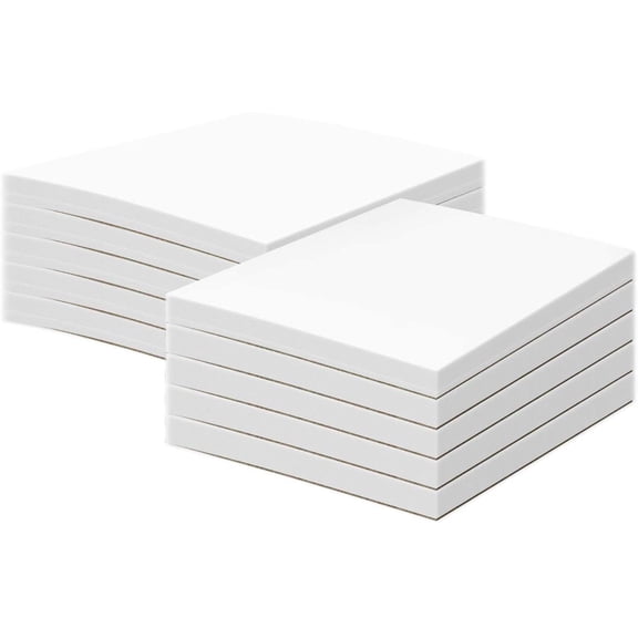 White Memo Pads, 50 Sheets Per Pad, (10 Pads Per Pack) with a Chipboard on The Back. (5 x 7)