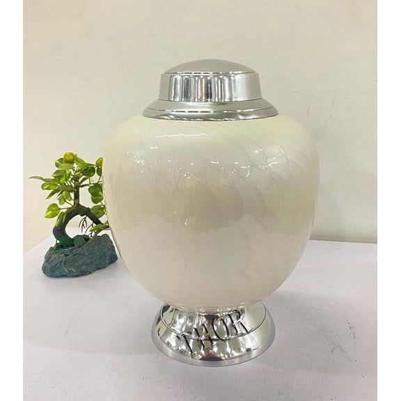 White Memorials Cremation Urns for Human Ashes Decorative Urns Urns for Human Ashes Female & Male Urns for Ashes Adult Female Funeral Urns White Large