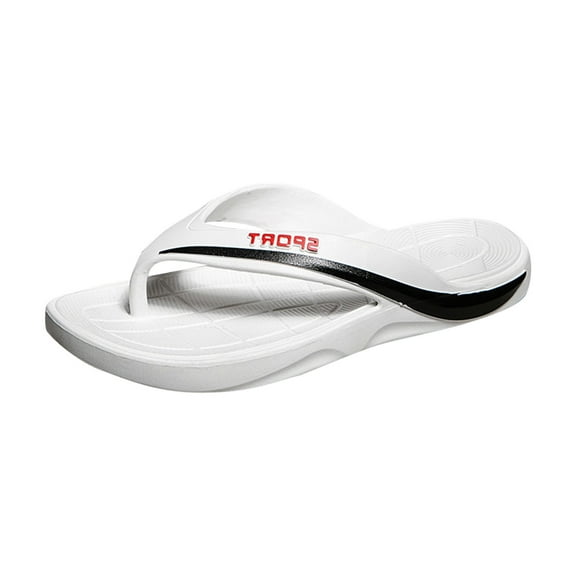 White Men Beach Flip-Flops Clip-Toe Open-Toe Soft Bottom Non-Slip Nylon Spandex Upper Outdoor Wear Trendy Spring Summer