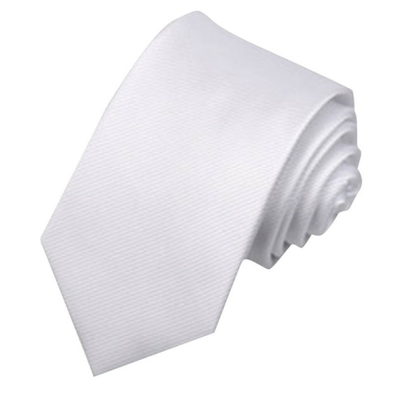White Men Business Hand Tie With Solid Polyester For Wear