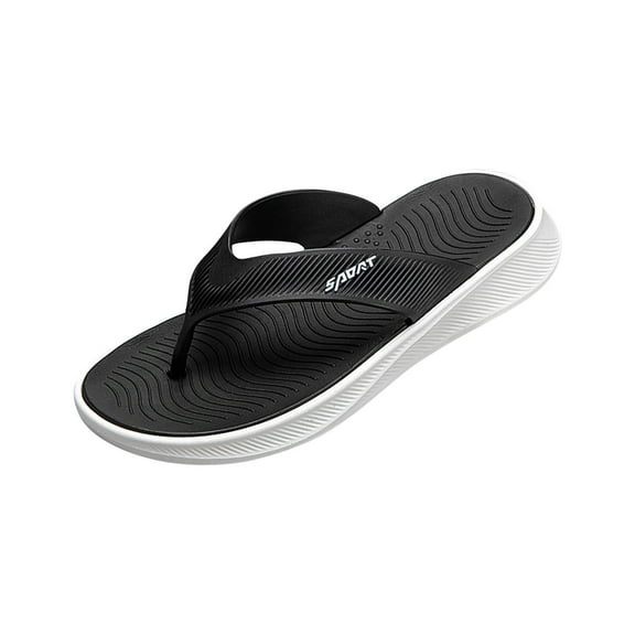 White Men'S Easy-Wear Thong Slippers Featuring A Soft Base And Durable Non-Slip Sole For Outdoor Activities