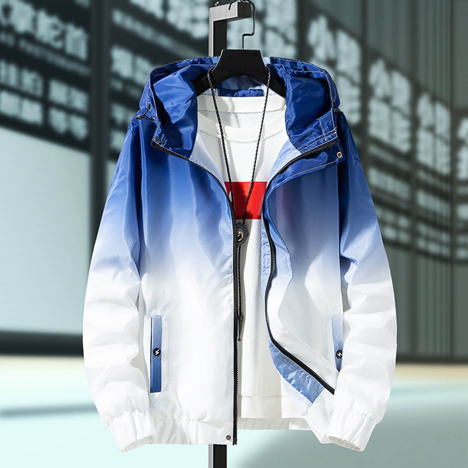 White Emblem Cardigan Men