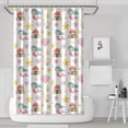 thumbnail image 1 of White Mermaid Pattern Shower Curtain 72"x72" ,Bathroom Decorative Shower Curtains Set with 12 Hooks,Modern Waterproof Washable Shower Curtain, 1 of 6