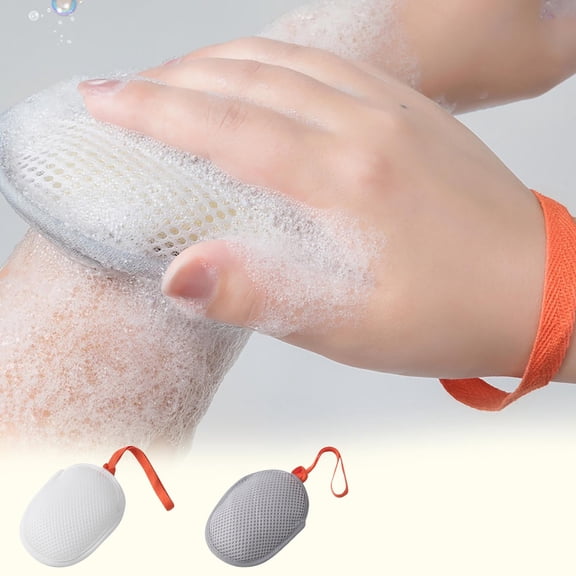 White Mesh Bar Soap Bag, Exfoliating Foaming Foaming and Drying Soap Pouch, Double Layer Mesh Design Soaps Saver for Bar Soaps, Body Facial Shower Cleaning Tool for Women Men