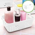 thumbnail image 1 of White Mesh Desktop Organizer Basket - Multi-Purpose Storage Tray for Remote Controls, Desk Accessories & Bathroom Countertop Essentials, 1 of 6