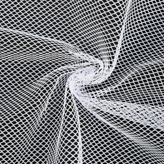 White Mesh Fabric 35.8x61 Inch Lightly Mesh Material Breathable Rhombic Holes Polyester Net Cloth for Sewing Shopping Bag Netting Clothes Backpack Straps Clothing Pocket Linings DIY Crafts White
