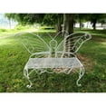 thumbnail image 1 of White Metal Butterfly Bench, 1 of 5