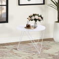 thumbnail image 1 of White Metal Dining Table with Sled Design / Ideal for Small Living Environments, 1 of 2