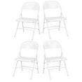 thumbnail image 1 of White Metal Folding Chair - Sold in Sets of 4 - by Chivari, 1 of 15