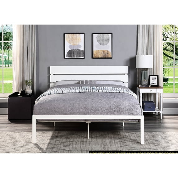 White Metal Frame Bed | Suitable for Bedroom Use | 500lbs Weight Capacity