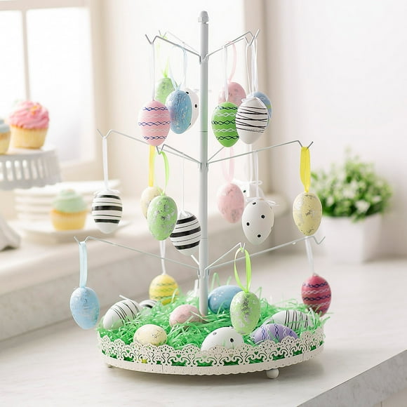 White Metal Ornament Tabletop Tree, Home Decor, Easter, 1 Pieces