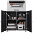 thumbnail image 2 of GangMei 71 Inches Tall Metal Garage Storage Cabinets With 5 Adjustable Shelves & Pegboards, Lockable Steel Black Storage Cabinet With Doors For Office, Home, School, Shops, Garage, Assembly Required 2 of 12