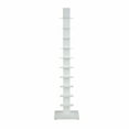 thumbnail image 1 of White Metal Ten Shelf Modern Tower Bookcase, 1 of 6