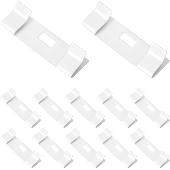 White Metal Vertical Blind Repair Tabs, 12 PCS Universal Vane Saver Kit Heavy Duty Fix for Vertical Blinds Replacement Slats