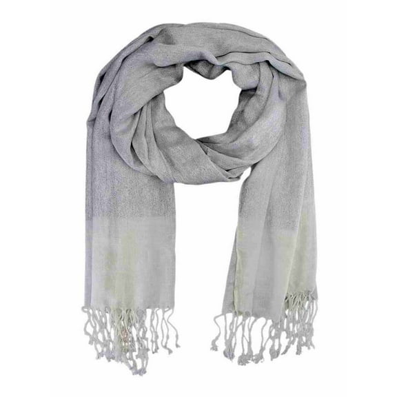 White Metallic Shimmery Pashmina Scarf