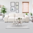 thumbnail image 1 of White Microfiber 2-Piece Living Room Sofa Set, 1 of 5