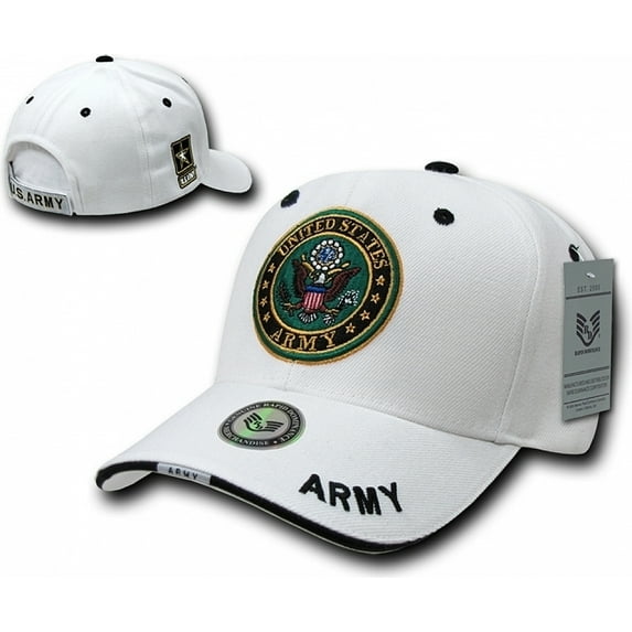 Army 3-D High Definition Embroidery Cap - White