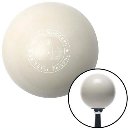 White Military EOD 2 Ivory Shift Knob with M16 x 1.5 Insert Shifter Auto Manual
