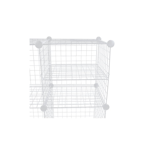SSWBasics White Mini Grid Add-In Shelf 14x14
