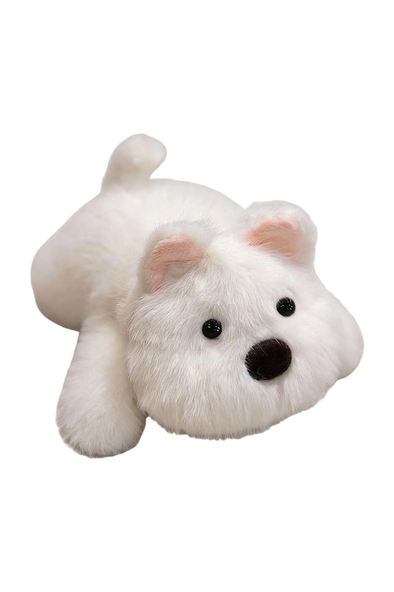 White Mini Plush Animal Refrigerator Magnet With Sticky Back Soft Stuffed Doll Keychain For Kids Bag And Car Decor