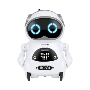 White Mini Rc Robot Toy Pocket Talking Interactive Voice Recognition Dialogue Singing Dancing Recording Smart Kids Fun 2026
