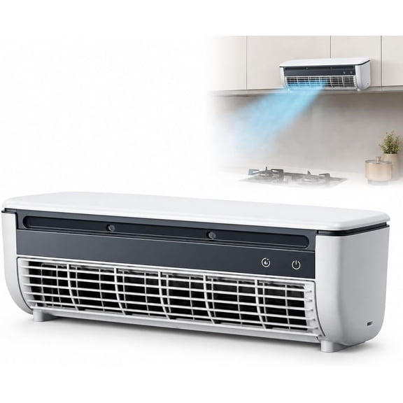 White Mini Split Air Conditioner | Wall Mounted Ductless Portable AC Unit with Remote Control, 3 Speed Cooling Fan for Bedroom, Kitchen, Office