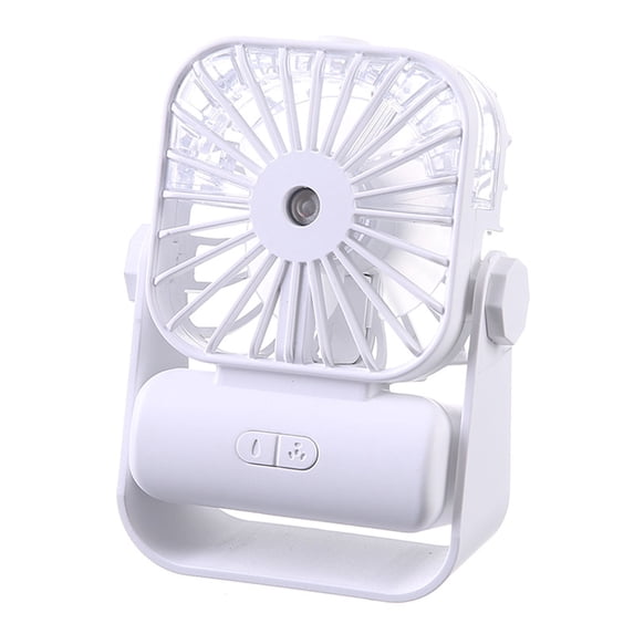 White Mini Spray Fan Usb Rechargeable Desk Fan Portable Misting Cooling Fan With Water Tank Silent Operation For Office Home 3.1 X 2.8In 0.3Lb