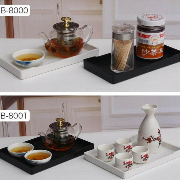 White Mini Tray for Serving Accessory, Spa, Coffee, Bathroom Tray, Modern Bathroom Tray Countertop, Small Tray for Bathroom, Rectangle Decorative Tray, Multi-Purpose Vanity Tray