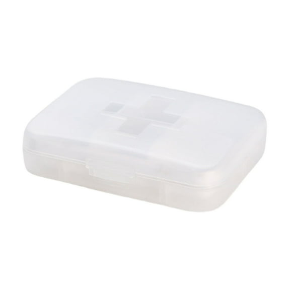 White Mini Weekly Pill Organizer Box 6 Grids Moisture Proof Portable Travel Medicine Storage Case Removable 3.7 X 2.8 X 1.1 In