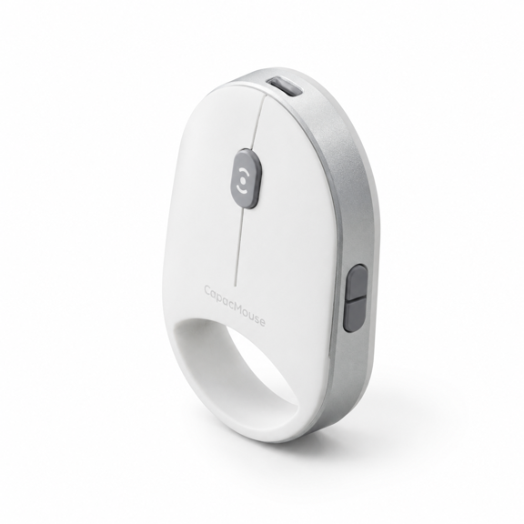 White Mini Wireless Mouse, Slim Lightweight Portable Silent Optical Computer Mouse