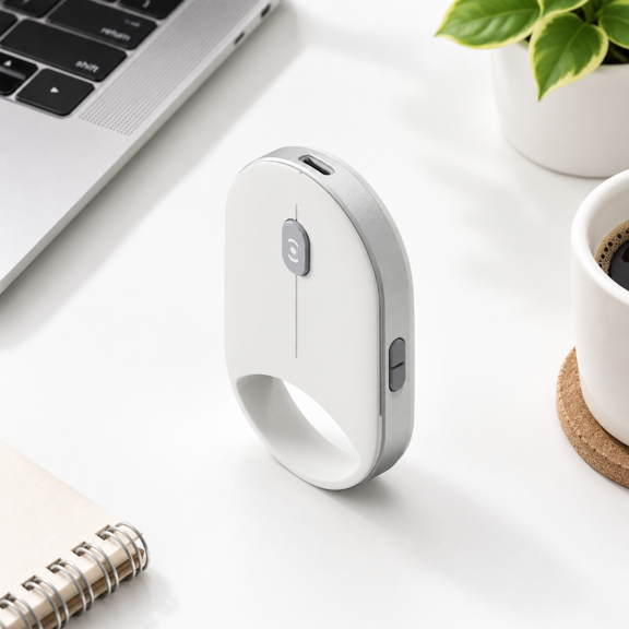 White Mini Wireless Mouse, Slim Lightweight Portable Silent Optical Design for Laptops, Desktops and Tablets
