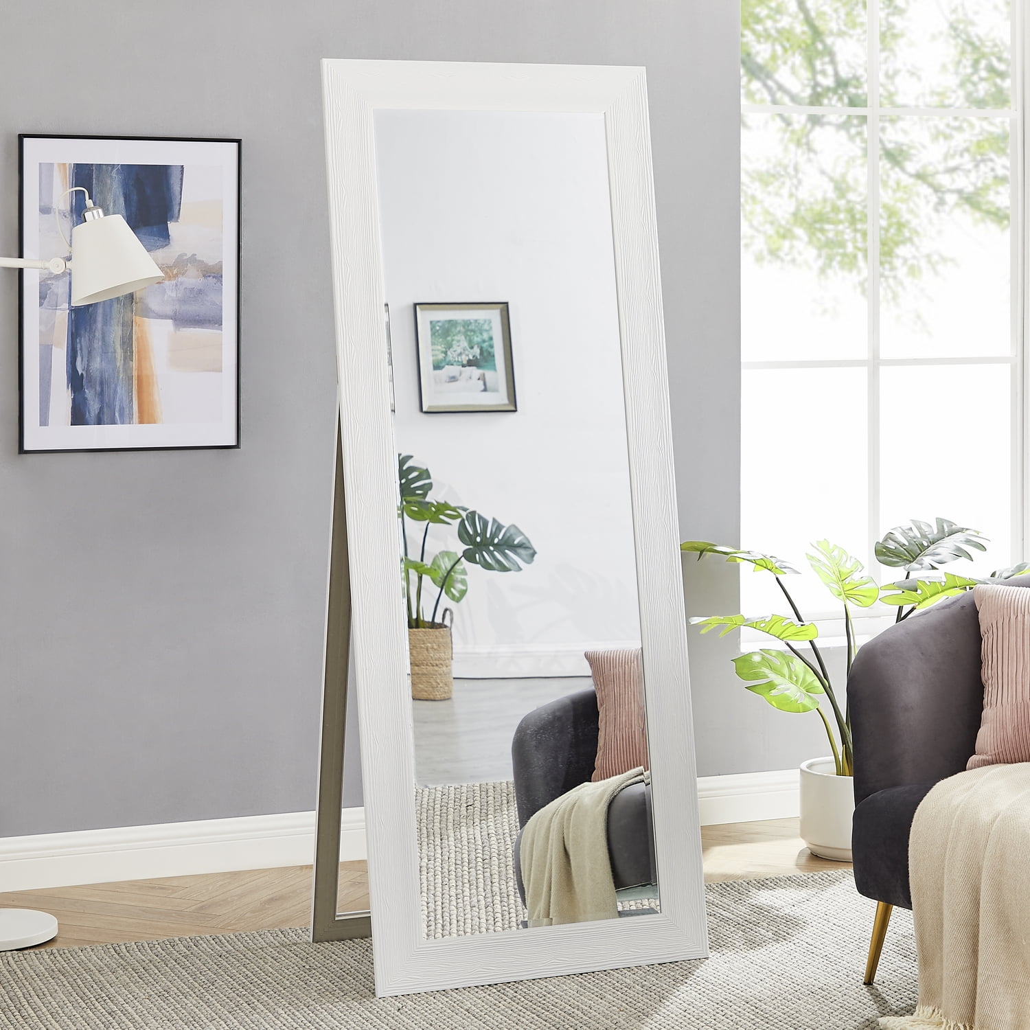 White Mirror Full Length White Full Length Mirror White Floor MIrror ...