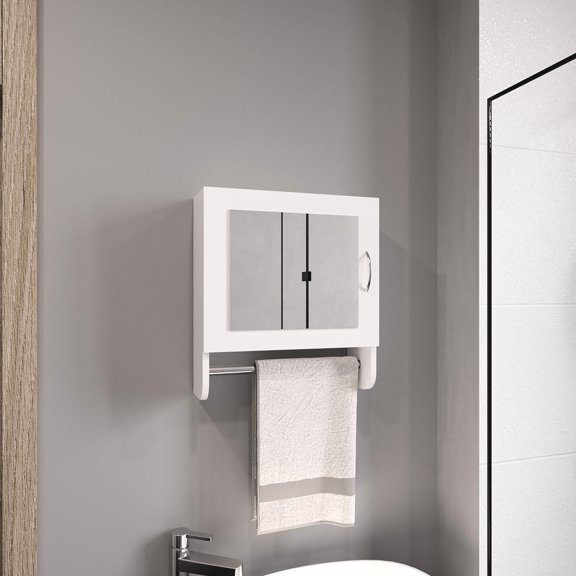 White Mirror Medicine Cabinet | Organize Toiletries and Kitchen Items | Particle Board Build | Quick Setup