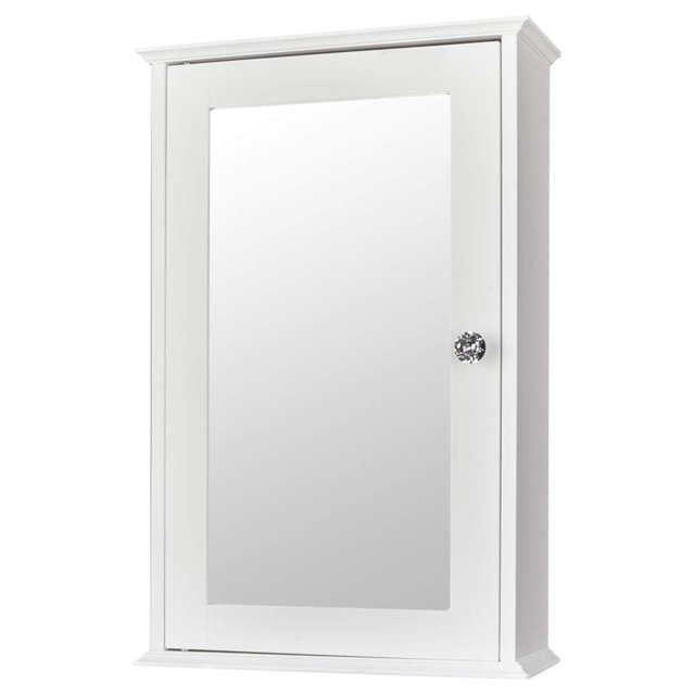 White Mirrored Bathroom Medicine Wall Mount Bathroom Storage