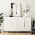 thumbnail image 1 of White Modern Buffet | Functions as Self - service Bookcase | MDF Material with Decorative Door | Organizes Home Collections, 1 of 7