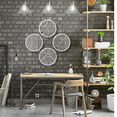 thumbnail image 1 of White Modern Circles (4 Piece Set) - Metal Wall Art Wall Hanging Decor for Bedroom Living Room, 1 of 1
