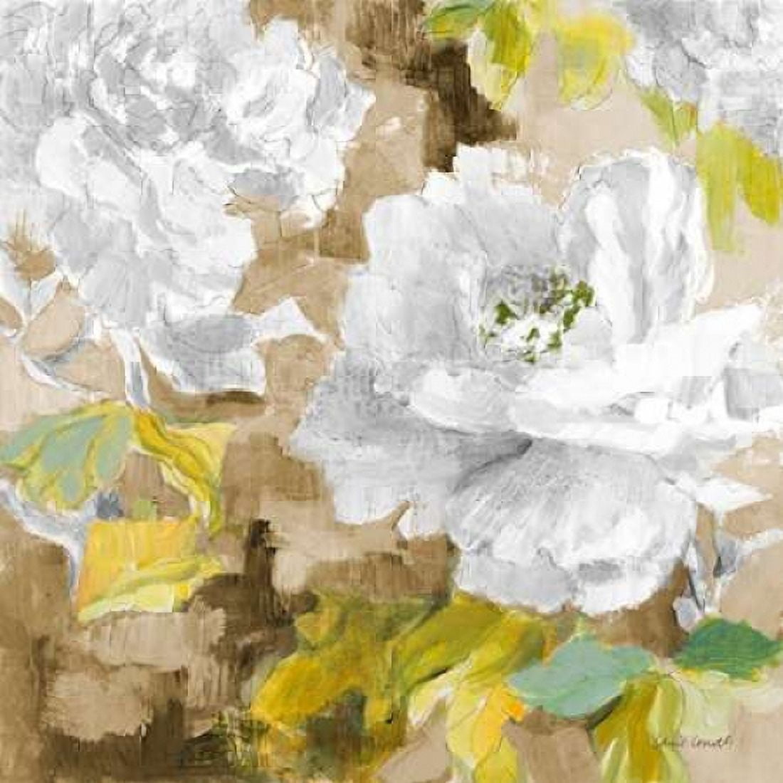 White Modern Peonies I Canvas Art - Lanie Loreth (24 x 24)