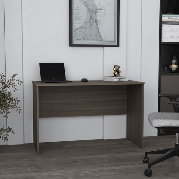 White Modern Simple 47" Desk | Suitable for Home Office, Bedroom | Benefit from Generous Leg Clearance and Minimalist Aesthetic